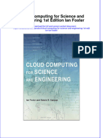(Download PDF) Cloud Computing For Science and Engineering 1St Edition Ian Foster Online Ebook All Chapter PDF