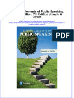 (Download PDF) Essential Elements of Public Speaking Rental Edition 7Th Edition Joseph A Devito Online Ebook All Chapter PDF