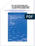 (Download PDF) Hydrogen Its Technology and Implication Implication of Hydrogen Energy Volume V First Edition Cox Online Ebook All Chapter PDF