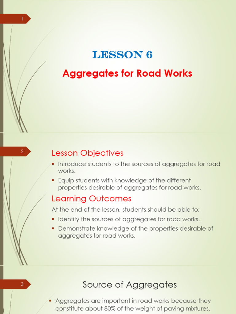 Aggregates in Road Construction Explained | PDF | Rock (Geology ...