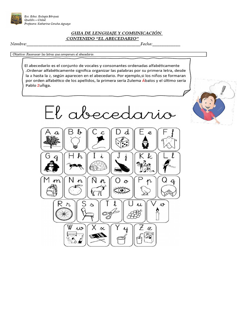Oraciones con el Abecedario | PDF | Artes del Lenguaje y Comunicación ...