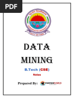 Data Mining Cse Kuk Notes