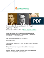 Teorias de Piaget, Vygotsky e Wallon | PDF | Aprendizado | Pedagogia