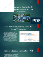 Informe de La Evolución Del Transporte 2020 Al 2022 en Colombia