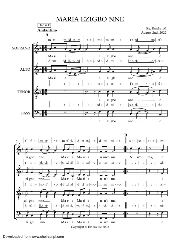 (Choirscriptcom) - Maria-Ezigbo-Nne-Ike-Emeka-460 - 240506 - 110908 | PDF