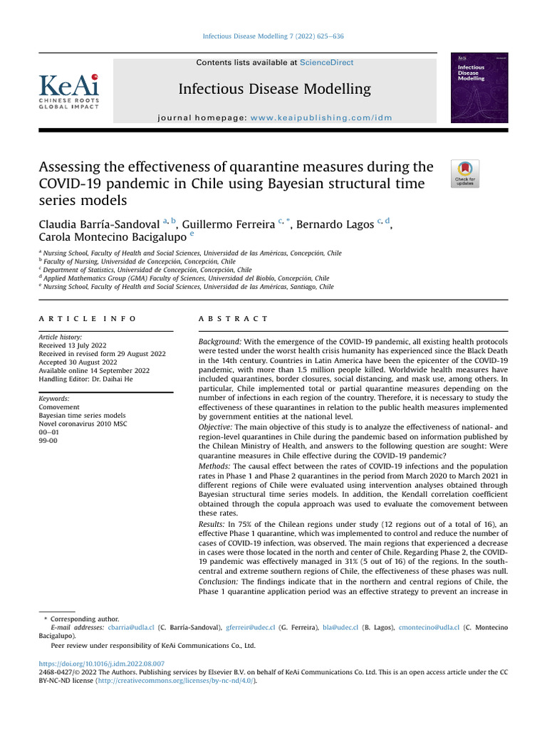 Effectiveness of COVID Quarantine in Chile | PDF | Quarantine | Health ...