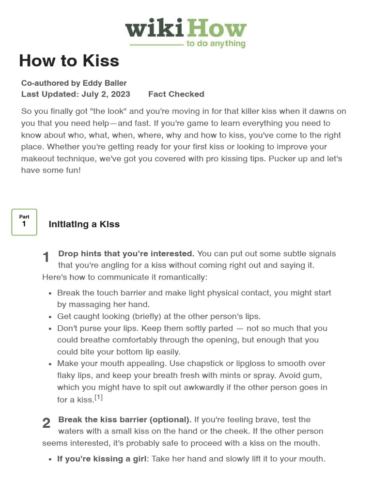 Photo inspiration: Picture Idea: Beginner S Guide To Kissing Techniques Pdf