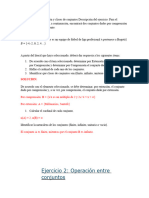 Ejercicio 2: Operación Entre Conjuntos: Solucion