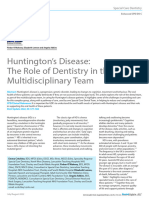 Critchley Et Al 2022 Huntington S Disease The Role of Dentistry in The Multidisciplinary Team