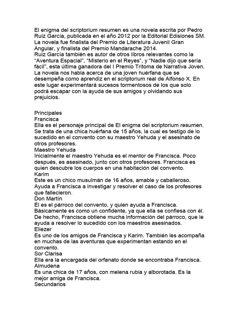 Info Libro Scriptorium | PDF