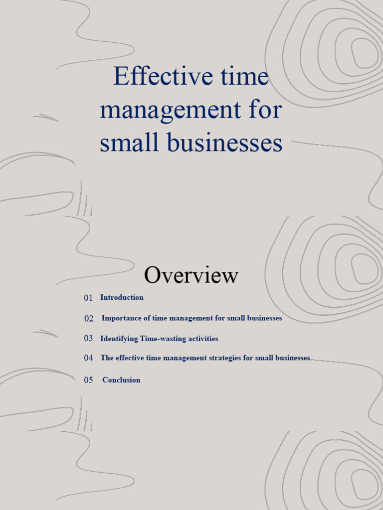Time Management Strategies for Small Biz | PDF