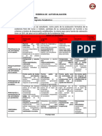 Rúbrica de Autoevaluación