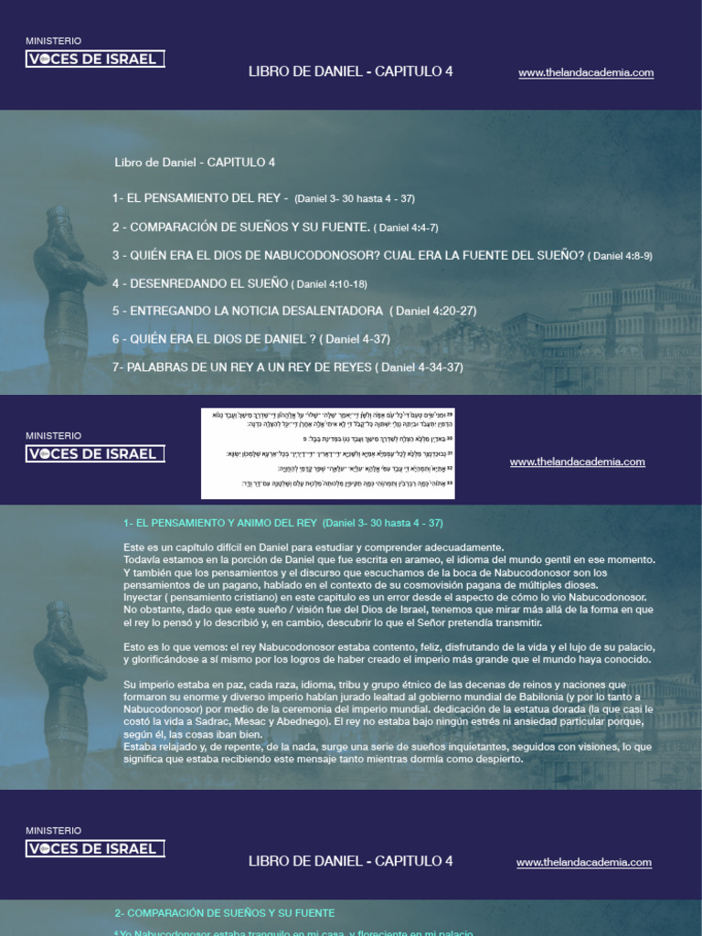 Análisis del Capítulo 4 de Daniel | PDF | Daniel (figura bíblica ...
