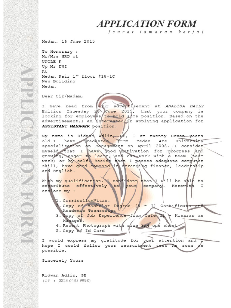 Job Application for Assistant Manager | PDF