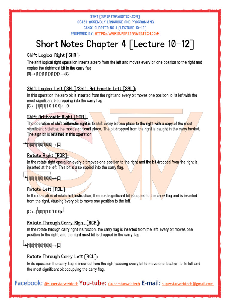 CS401 Short Notes CH 4 | PDF