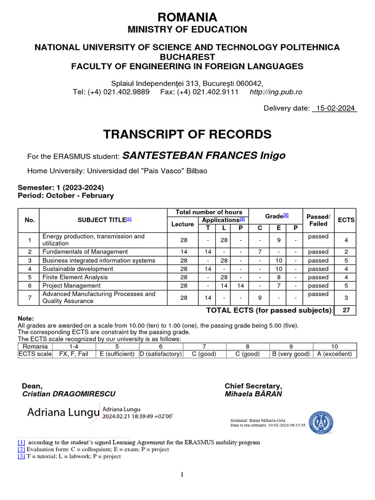 Transcript of Records SANTESTEBAN FRANCES Inigo Semnat | PDF