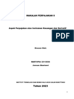 Makalah Perpajakan II - Aspek Perpajakan Atas Instrumen Keuangan Dan Derivatif