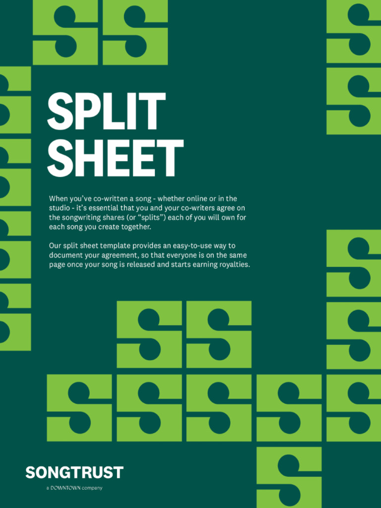 Writers Split Confirmation Agreement | PDF | Copyright | Intellectual ...