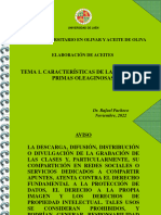 Tema 1 CaracterÃ - Sticas de Las Materias Primas Oleaginosas 2022 - 2023 V Alumnos