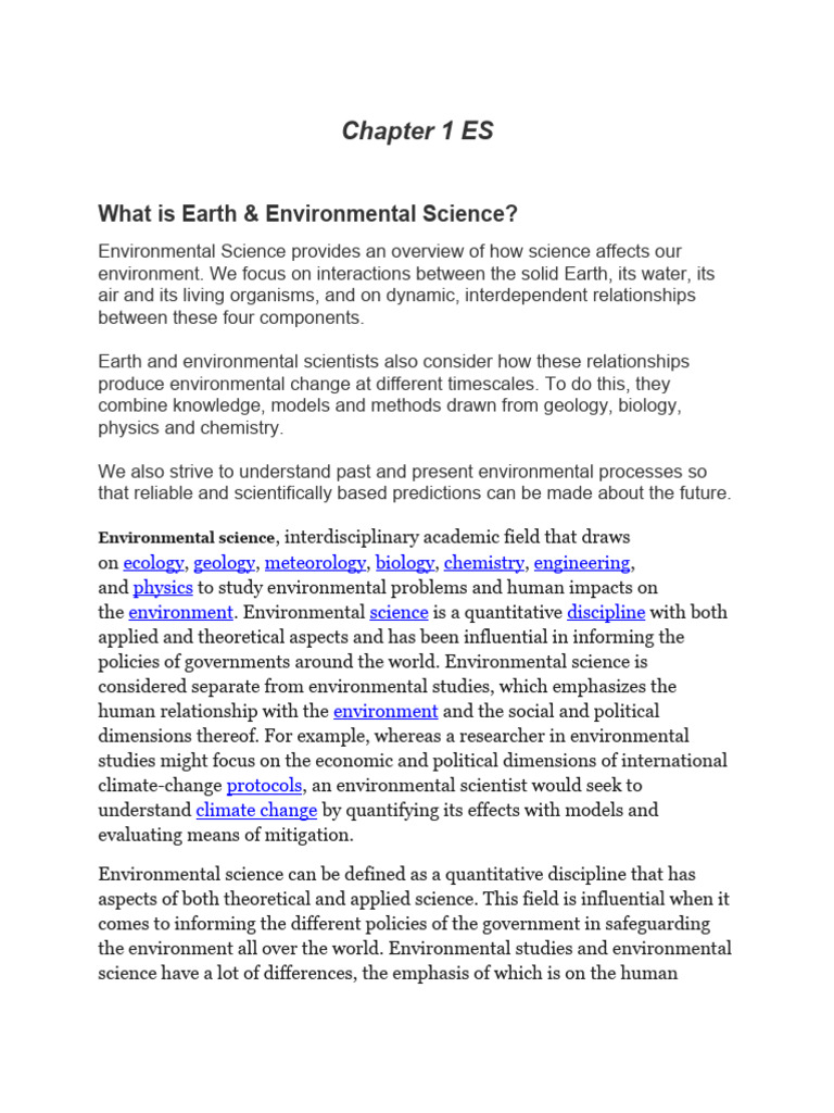 Understanding Earth & Environmental Science | PDF | Environmental ...