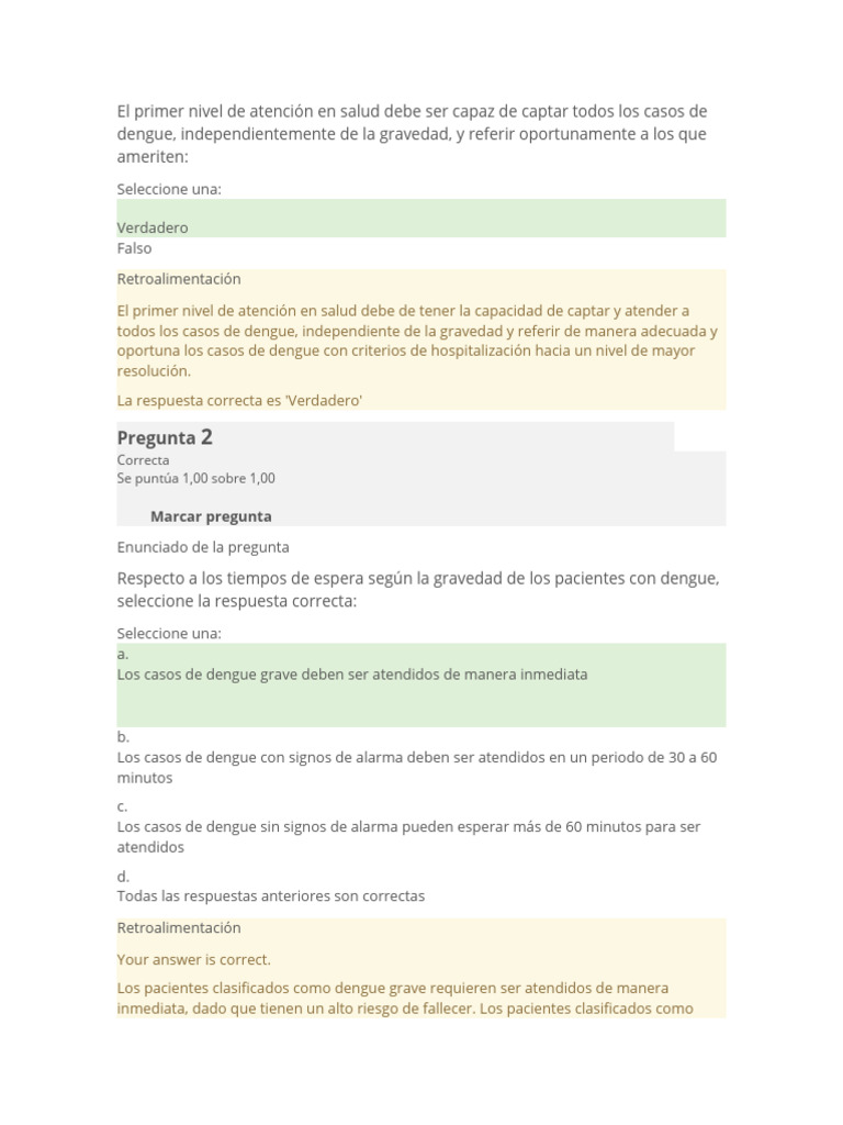 Cuestionario 7 dengue pdf hospital cuidado de la salud