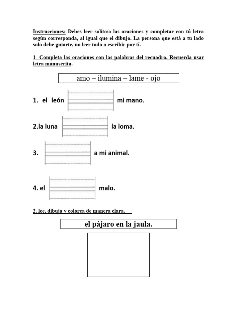 Actividades de Escritura y Dibujo para Niños | PDF | Artes del Lenguaje ...