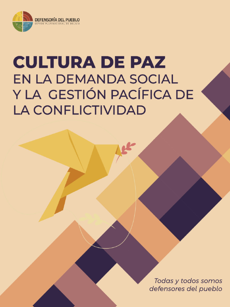 Promoviendo la Cultura de Paz en Bolivia | PDF | Paz | Conflicto (proceso)