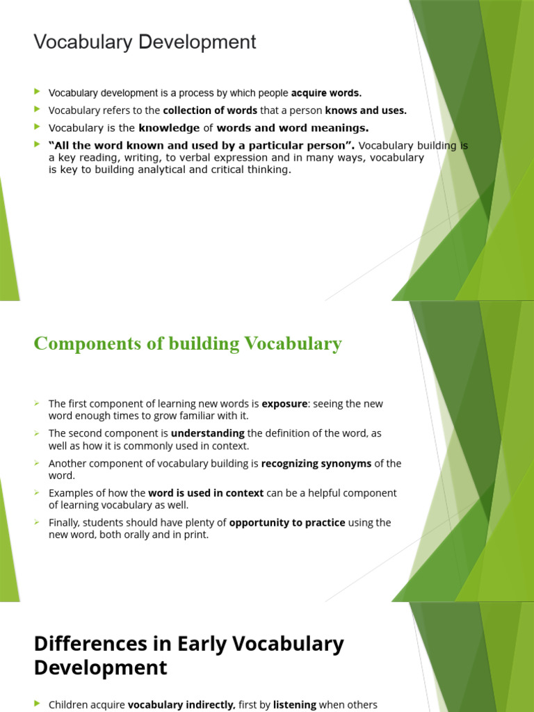 Essential Strategies for Vocabulary Development | PDF | Vocabulary ...