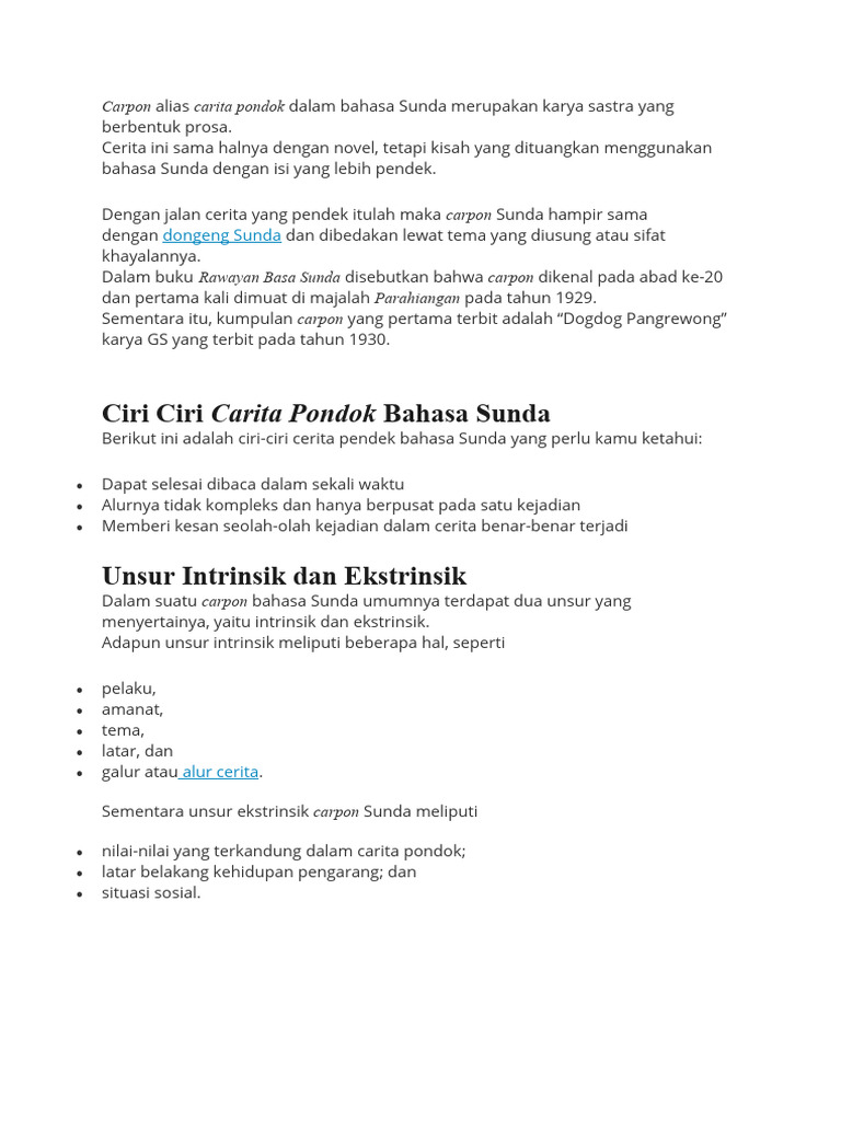 Pengertian dan Ciri Carpon Sunda | PDF