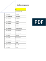 Lista de Verbos Irregulares PDF