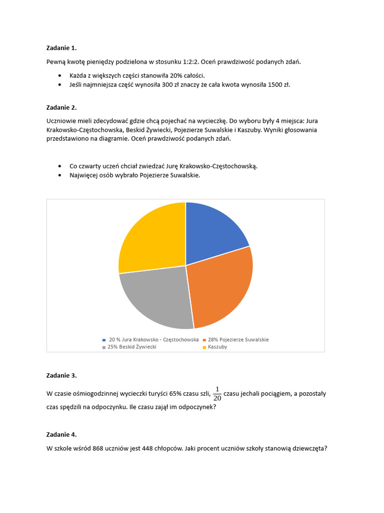 Procenty I Ułamki Klasa 7 Procenty Klasa 7 | PDF