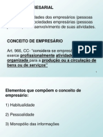 Aula 1.Empresario e Estabelecimento