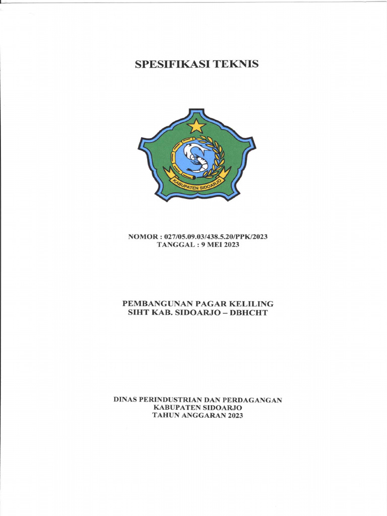 Spesifikasi Teknis Rev | PDF