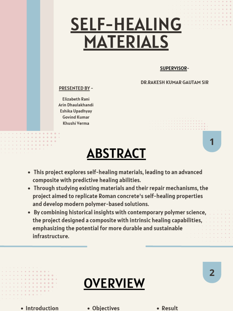 Self Healing Materials Pdf Concrete Materials Science