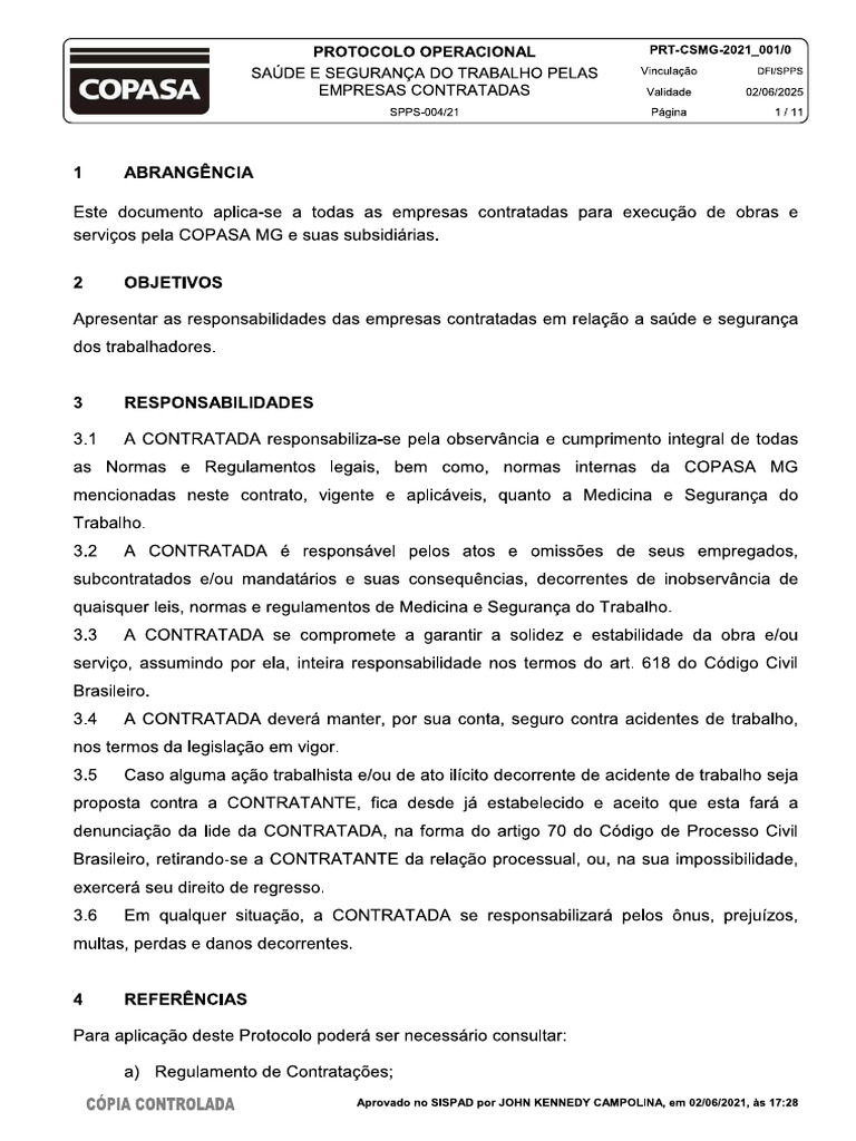 17 - Protocolo Operacional - Saúde e Segurança do Trabalho pelas ...
