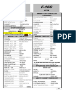 F-16C Quick Checklist