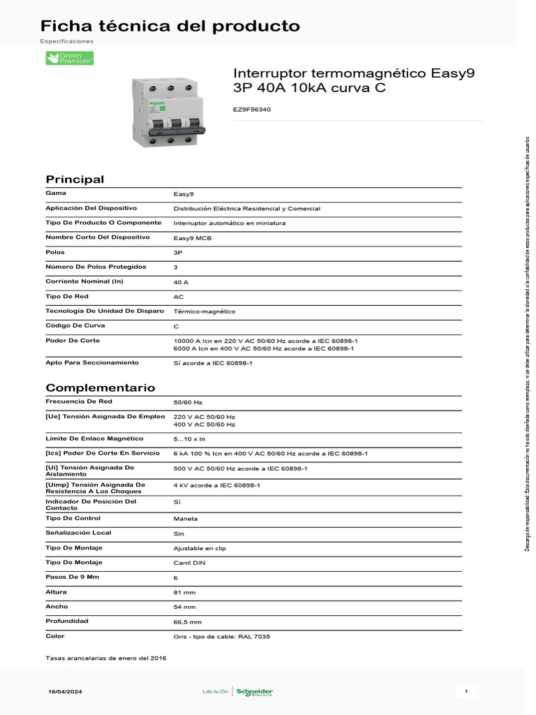 Interruttore Automatico Schneider Easypact GZ1E16 - 9-14A Per Circuiti Motore - Foto 9