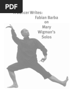 Fabian Barba on Mary Wigman's Solos      article DRJ