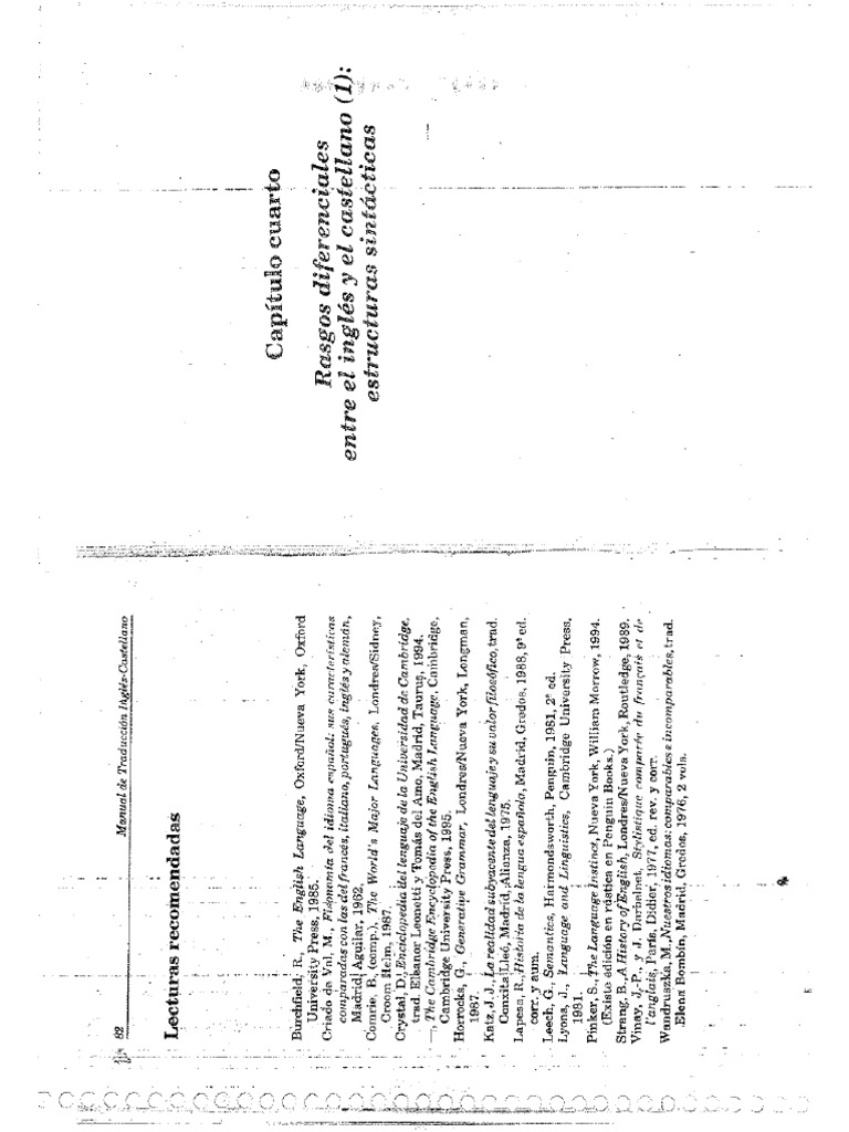 Rasgos diferenciales entre el ingl s y el espa ol lopez guix pdf