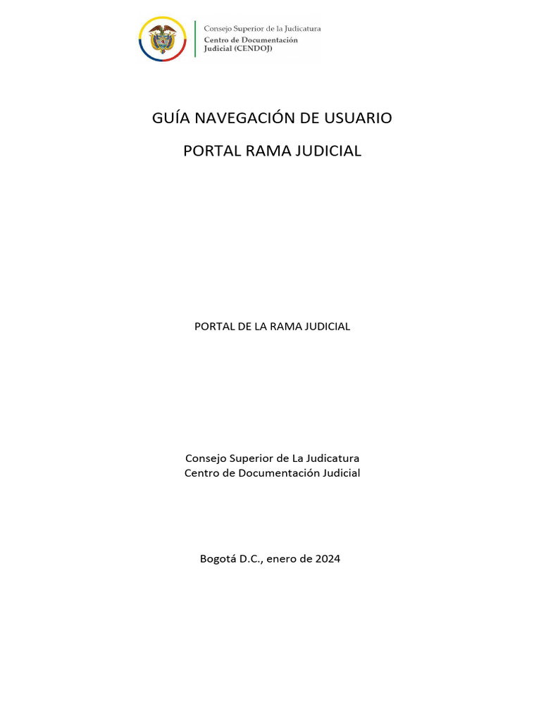 Guía del Portal Judicial para Usuarios | PDF | Chat en linea | Red mundial