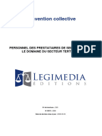 Convention Collective: Personnel Des Prestataires de Services Dans Le Domaine Du Secteur Tertiaire