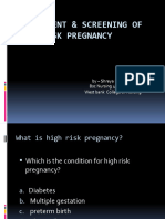 Assessment & Screening of High Risk Pregnancy