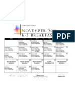 November 2011 Breakfast K-5