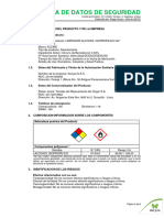 Alcohol Isopropilico Spray 650MLT Kleine MSDS