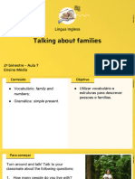 Talking About Families: Língua Inglesa