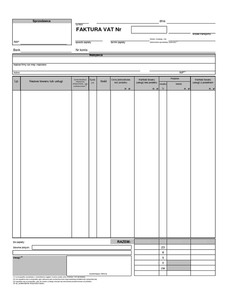 Faktura Vat | PDF