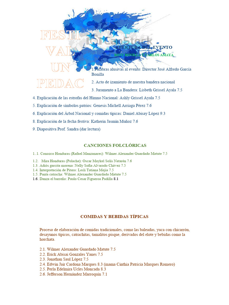 Festival Un Pedacito de Mi Tierra | PDF