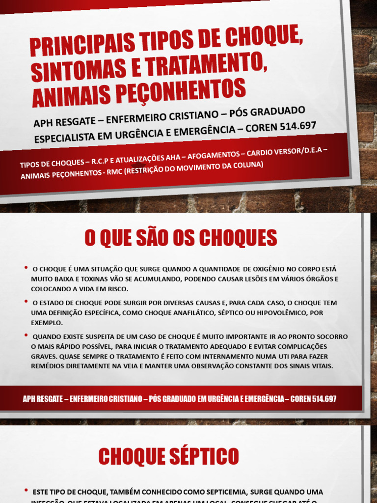 Guia de Choques e Tratamentos | PDF | Choque (circulatório) | Sepse