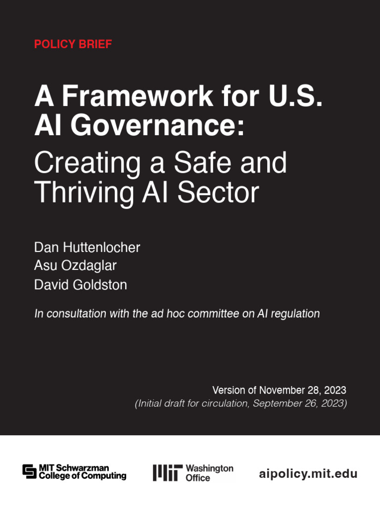 AI Governance Framework for U.S. | PDF | Artificial Intelligence ...
