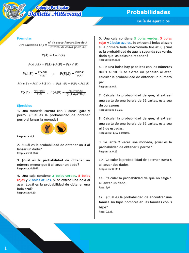 Analisis Combinatorio y Probabilidades | PDF | Probabilidad | Matemáticas